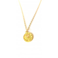 Ασημένιο κολιέ επιχρυσωμένο - Αρχαϊκό στοιχείο (SN159)